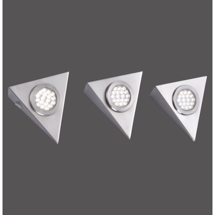 Paul Neuhaus 1119-55-3 - LOT 3x Luminaire de meuble avec un détecteur HELENA LED/2,5W/230V