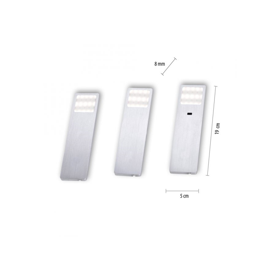 Paul Neuhaus 1120-95-3 - SET 3x LED Meubel Verlichting met Sensor HELENA LED/2W/230V