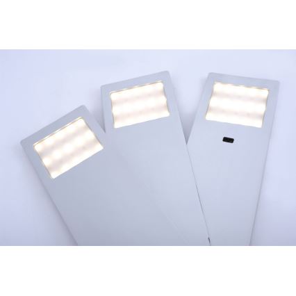 Paul Neuhaus 1121-95-3 - LOT 3x Luminaire de meuble avec un détecteur LED/2W/230V