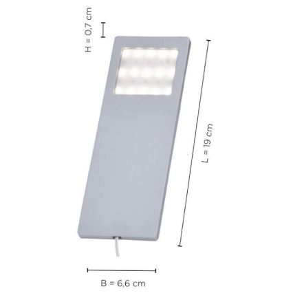 Paul Neuhaus 1121-95-3 - LOT 3x Luminaire de meuble avec un détecteur LED/2W/230V