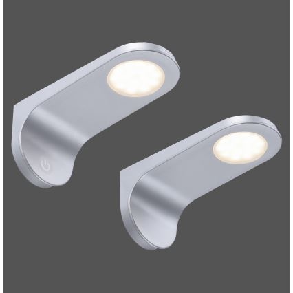 Paul Neuhaus 1157-21-2-LOT 2x LED Eclairage de meuble avec détecteur AMON 2,5W/230V