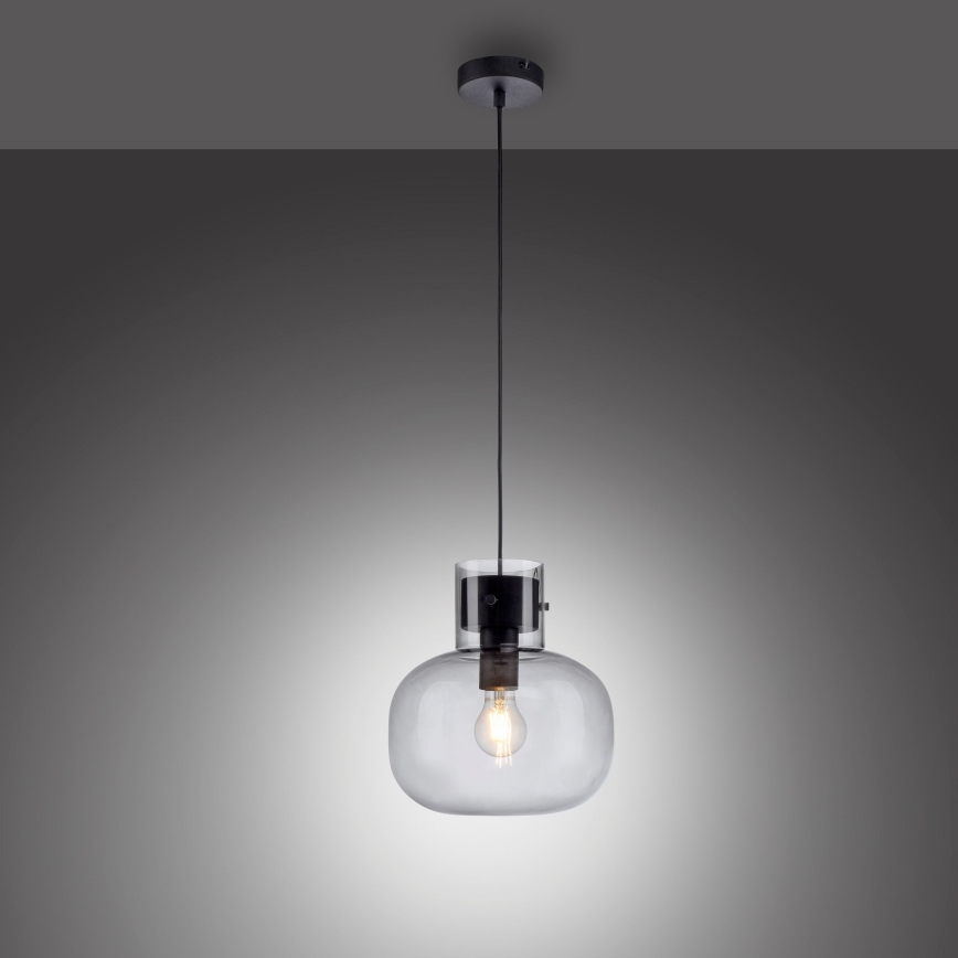 Paul Neuhaus 2003-25 - Hanglamp aan een koord SHITAKE 1xE27/10W/230V diameter 25 cm gerookt