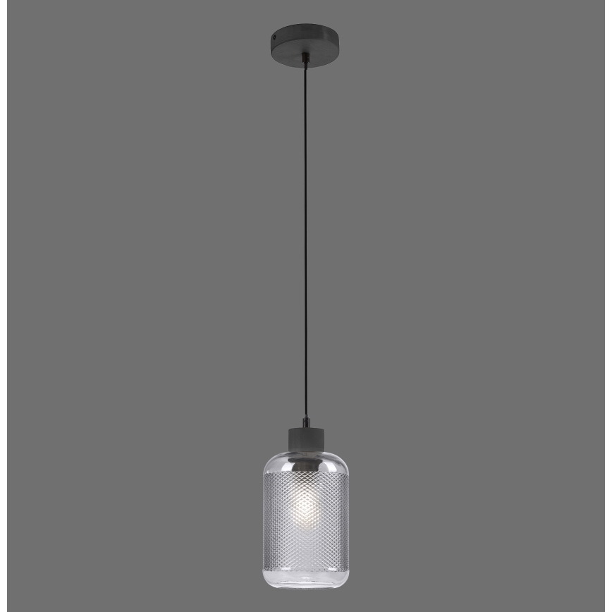 Paul Neuhaus 2006-25 - Hanglamp aan een koord BOLETUS 1xE27/10W/230V diameter 14 cm grijs