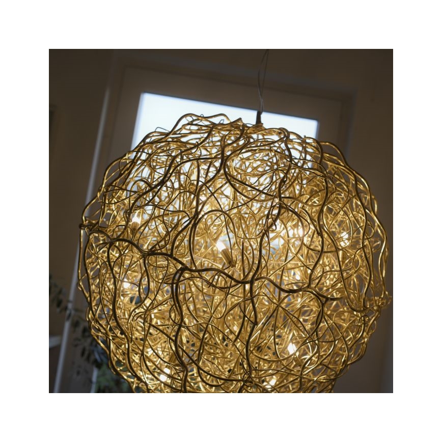 Paul Neuhaus 2019-12 - Hanglamp aan kabel SAREA 15xG9/40W/230V goudkleurig