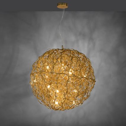 Paul Neuhaus 2019-12 - Hanglamp aan kabel SAREA 15xG9/40W/230V goudkleurig