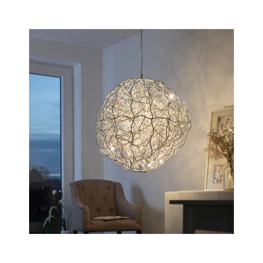 Paul Neuhaus 2019-21 - Kroonluchter met kabel SAREA 15xG9/40W/230V zilverkleurig