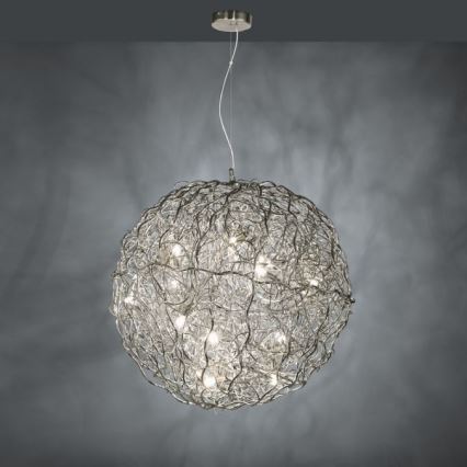 Paul Neuhaus 2019-21 - Kroonluchter met kabel SAREA 15xG9/40W/230V zilverkleurig