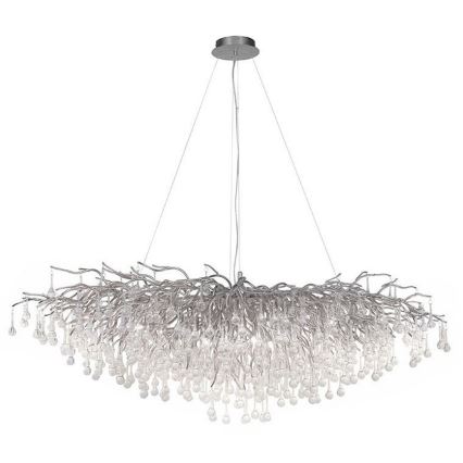 Paul Neuhaus 2031-55 - Suspension filaire ICICLE 15xG9/40W/230V 75x150 cm chrome brillant