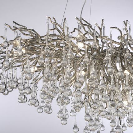 Paul Neuhaus 2031-55 - Suspension filaire ICICLE 15xG9/40W/230V 75x150 cm chrome brillant