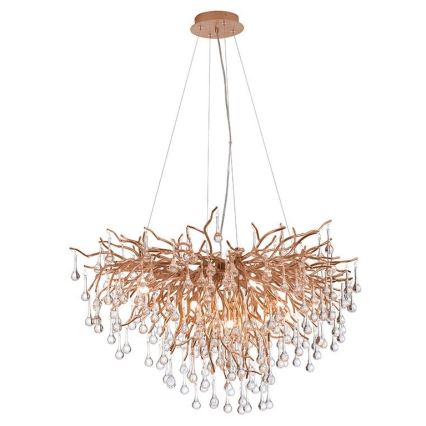 Paul Neuhaus 2192-11 - Suspension filaire ICICLE 10xG9/40W/230V 50x100 cm laiton