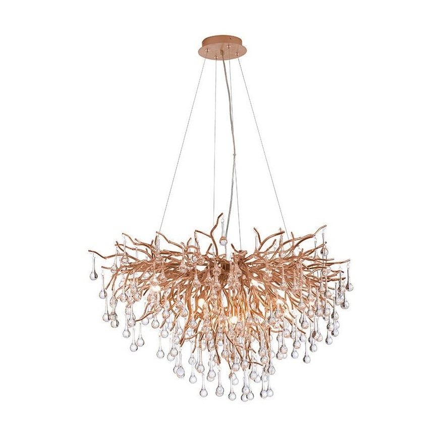 Paul Neuhaus 2192-11 - Suspension filaire ICICLE 10xG9/40W/230V 50x100 cm laiton