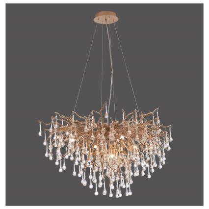 Paul Neuhaus 2192-11 - Suspension filaire ICICLE 10xG9/40W/230V 50x100 cm laiton