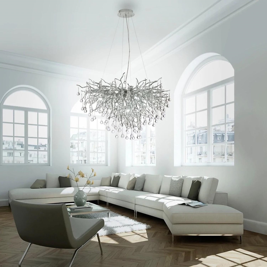Paul Neuhaus 2192-55 - Suspension filaire ICICLE 10xG9/40W/230V 50x100 cm chrome brillant