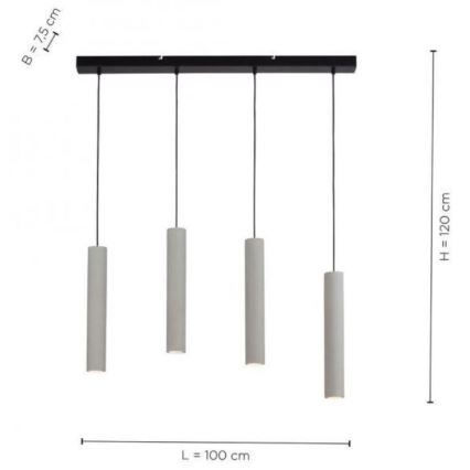 Paul Neuhaus 2204-22 - Hanglamp aan een koord ETON 4xGU10/35W/230V