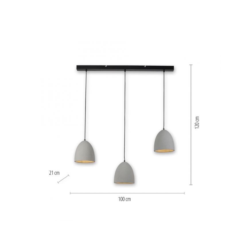 Paul Neuhaus 2233-22 - Hanglamp aan een koord ETON 3xE27/40W/230V