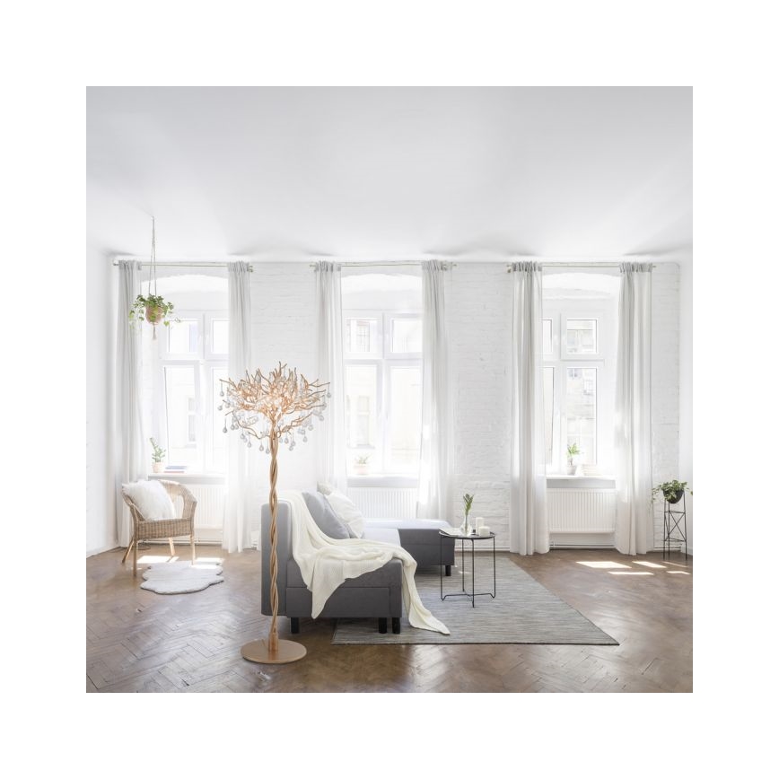 Paul Neuhaus 232-11 - Staande Lamp ICICLE 5xG9/40W/230V koper