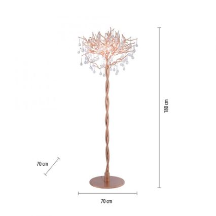Paul Neuhaus 232-11 - Staande Lamp ICICLE 5xG9/40W/230V koper