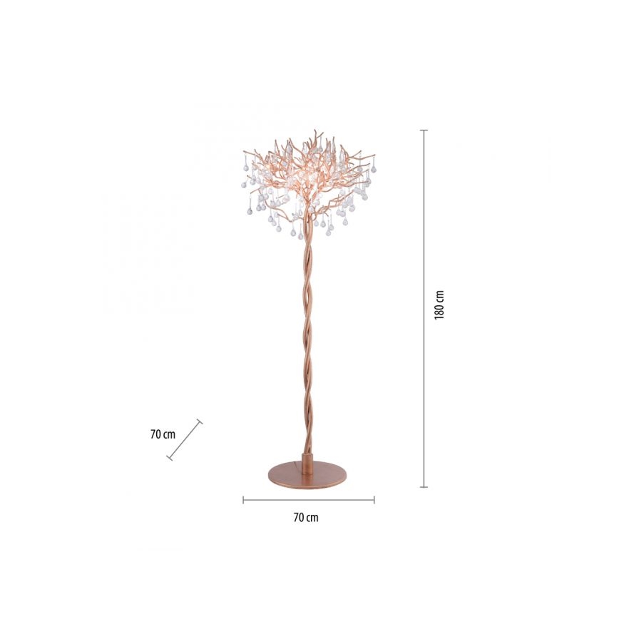 Paul Neuhaus 232-11 - Staande Lamp ICICLE 5xG9/40W/230V koper