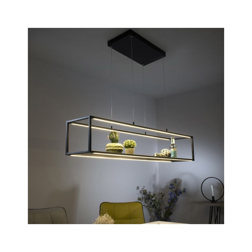 Paul Neuhaus 2441-18 - LED dimbare hanglamp aan een touwtje CONTURA 4xLED/8W/230V