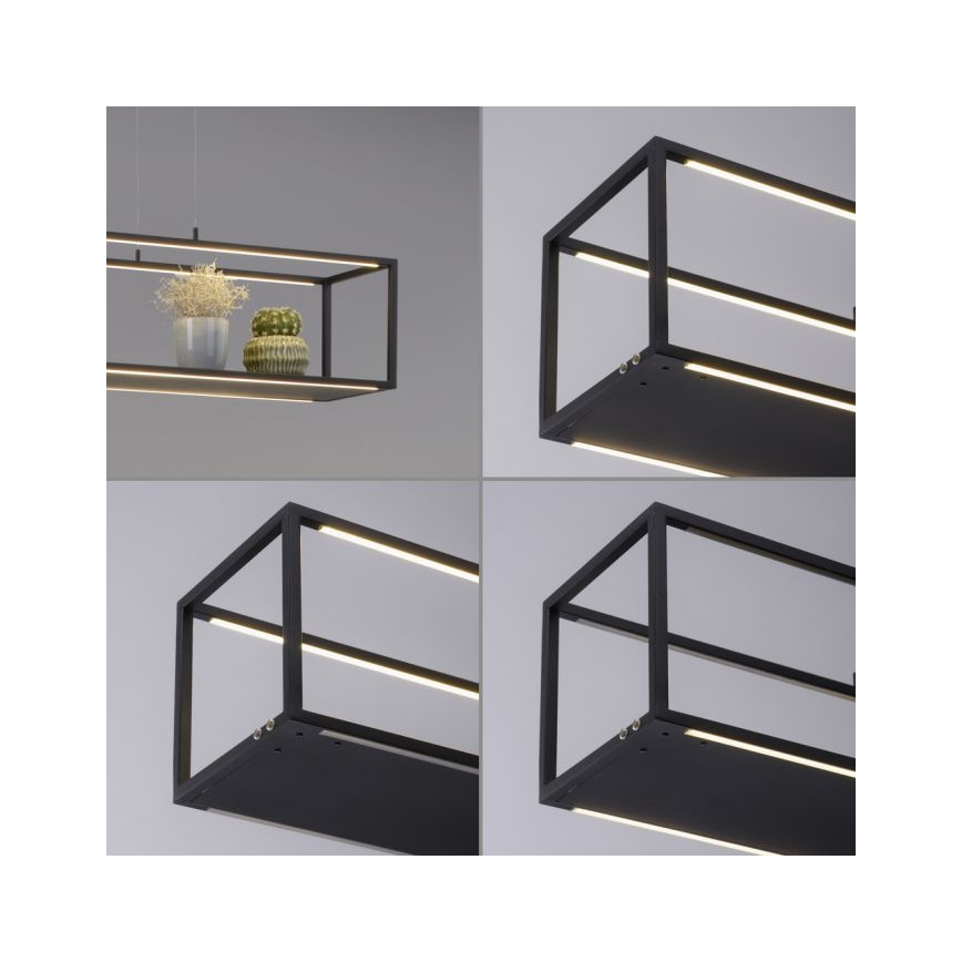 Paul Neuhaus 2441-18 - LED dimbare hanglamp aan een touwtje CONTURA 4xLED/8W/230V