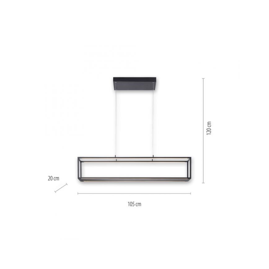 Paul Neuhaus 2441-18 - LED dimbare hanglamp aan een touwtje CONTURA 4xLED/8W/230V