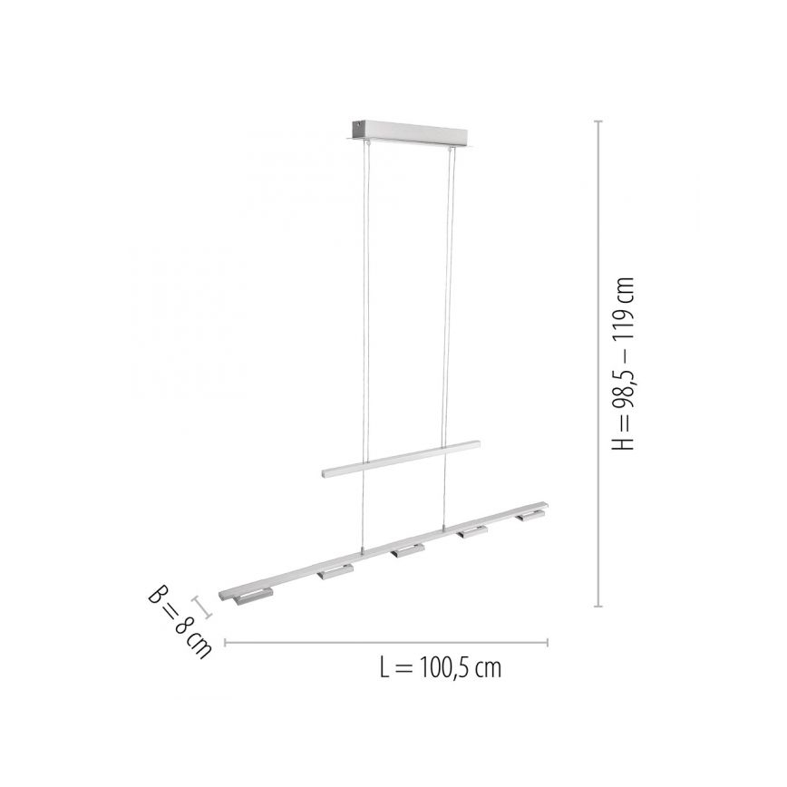 Paul Neuhaus 2446-55 - Dimbare LED Hanglamp aan een koord INIGO 5xLED/4W/230V