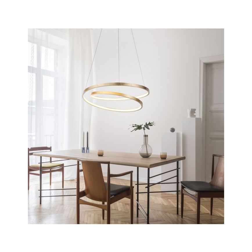 Paul Neuhaus 2472-12 - Suspension filaire LED à intensité variable ROMAN LED/30W/230V dorée