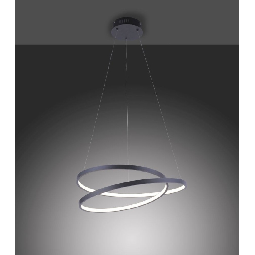 Paul Neuhaus 2472-18 - Dimbare LED Hanglamp aan een koord ROMAN LED/30W/230V zwart