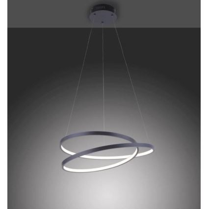 Paul Neuhaus 2472-18 - Suspension filaire LED à intensité variable ROMAN LED/30W/230V noire