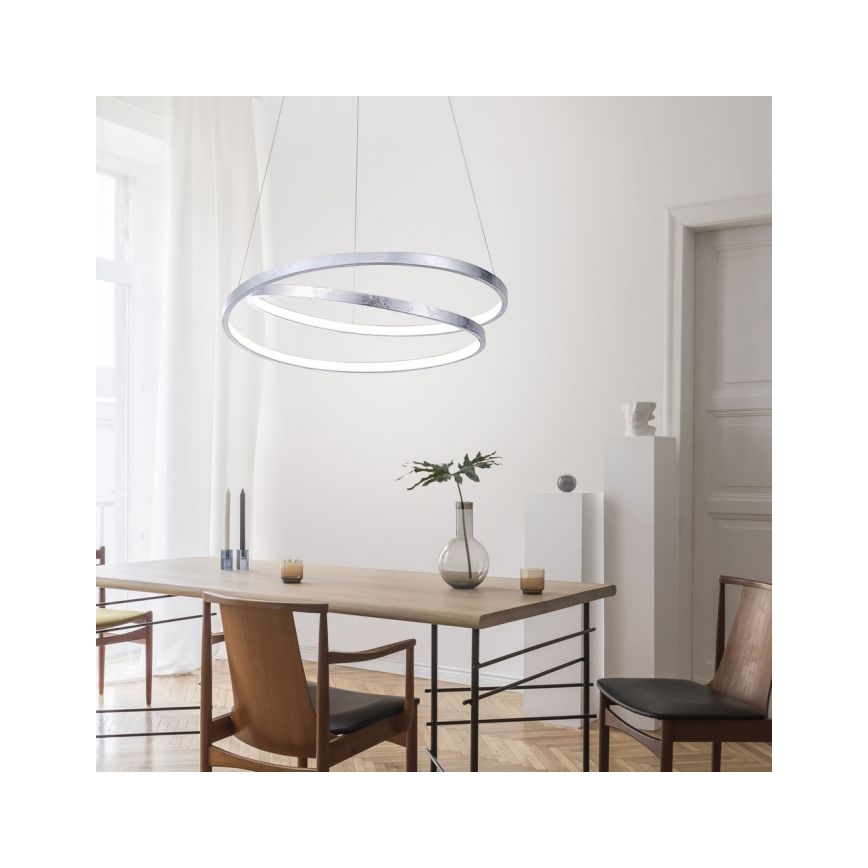 Paul Neuhaus 2472-21 - Dimbare LED hanglamp aan een koord ROMAN LED/30W/230V glanzend chroom