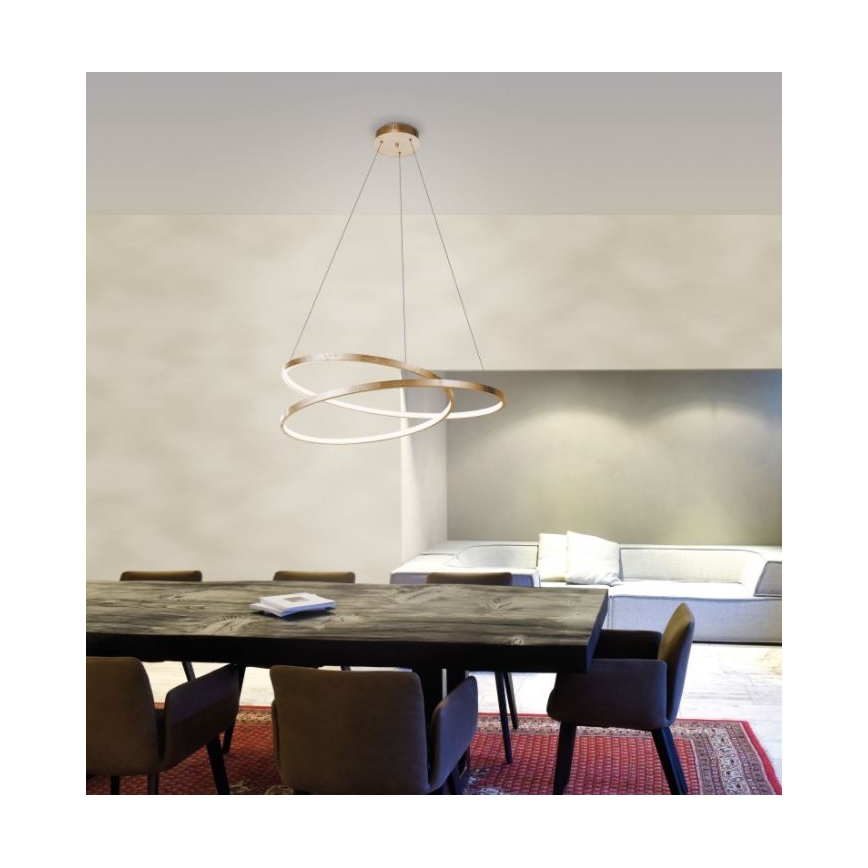 Paul Neuhaus 2474-12 - Dimbare LED Hanglamp aan een koord ROMAN LED/40W/230V goud