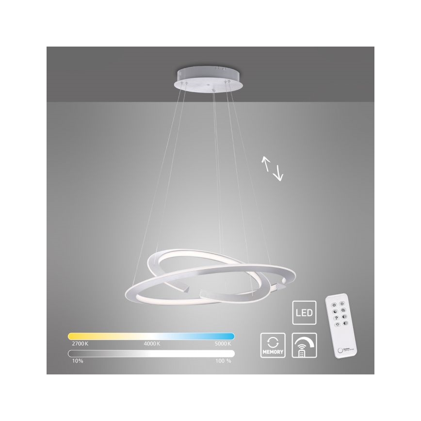 Paul Neuhaus 2491-55 - Dimbare LED Hanglamp aan een koord ALESSA 2xLED/26W/230V + afstandsbediening