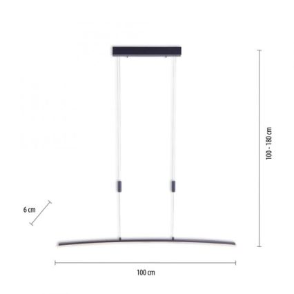 Paul Neuhaus 2530-13 - Dimbare LED  Hanglamp aan een koord JANINA LED/27W/230V