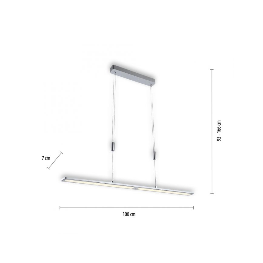 Paul Neuhaus 2565-95 - Suspension filaire LED à intensité variable avec détecteur NIKA LED/35W/230V