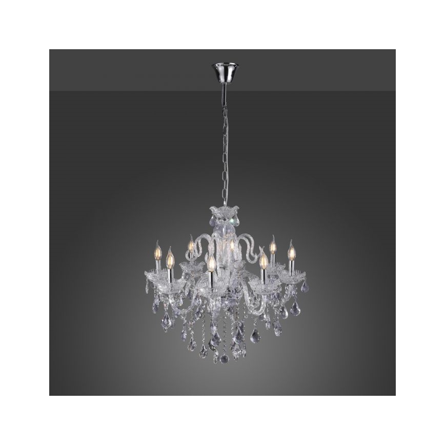Paul Neuhaus 3081-00 - Kristallen hanglamp aan ketting GRACIA 8xE14/40W/230V
