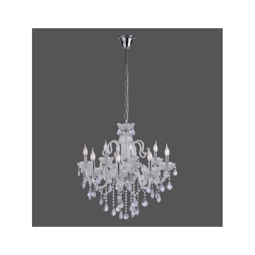 Paul Neuhaus 3081-00 - Kristallen hanglamp aan ketting GRACIA 8xE14/40W/230V