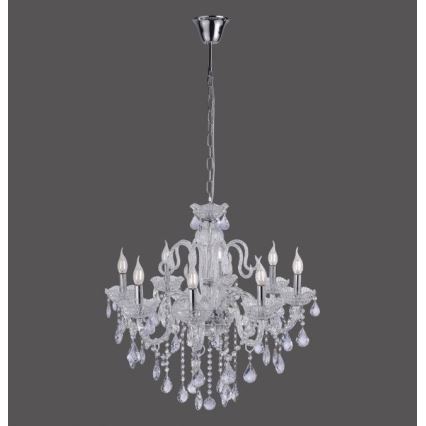 Paul Neuhaus 3081-00 - Suspension filaire en cristal GRACIA 8xE14/40W/230V