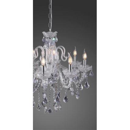 Paul Neuhaus 3081-00 - Suspension filaire en cristal GRACIA 8xE14/40W/230V