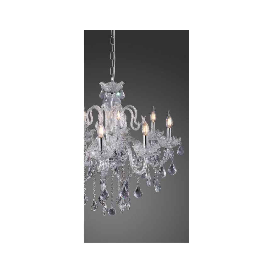 Paul Neuhaus 3081-00 - Suspension filaire en cristal GRACIA 8xE14/40W/230V
