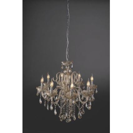 Paul Neuhaus 3081-97 - Suspension filaire en cristal GRACIA 8xE14/40W/230V doré