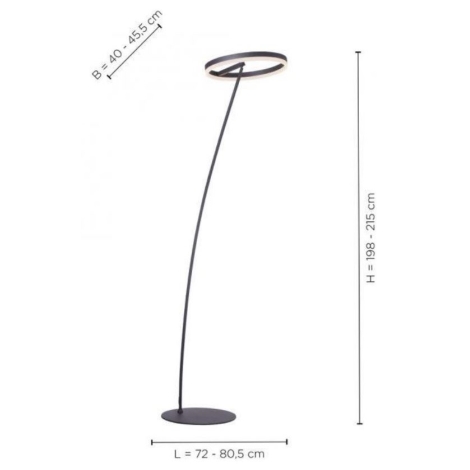 Paul Neuhaus 381-13 - Dimbare Staande Lamp TITUS LED/19,5W/230V |