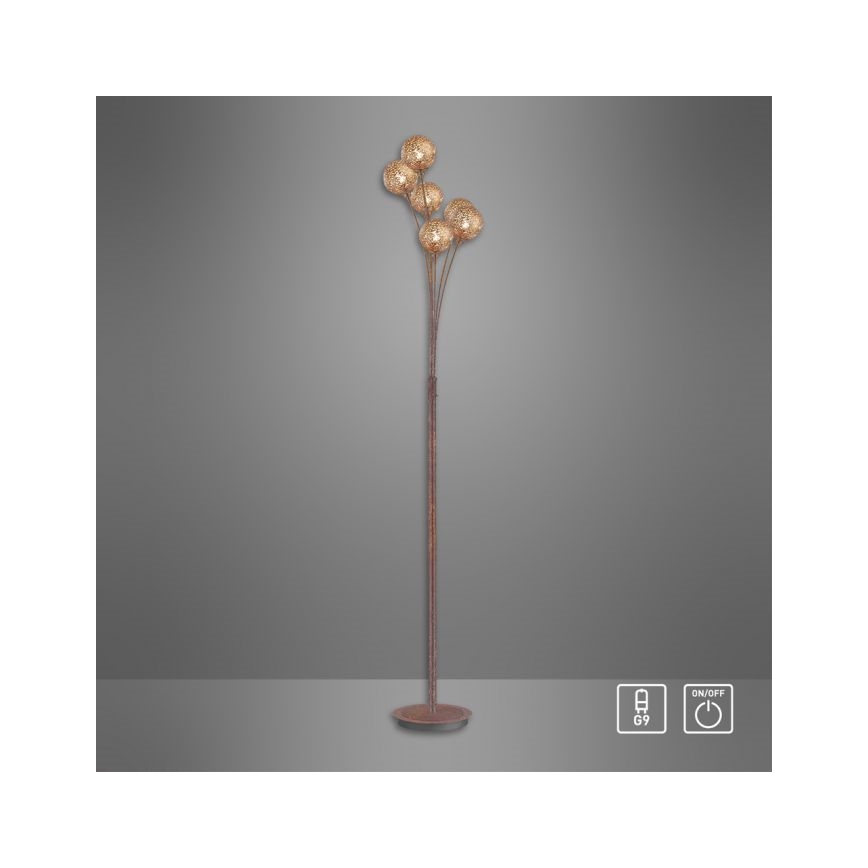 Paul Neuhaus 398-48 - Vloerlamp GRETA 6xG9/40W/230V