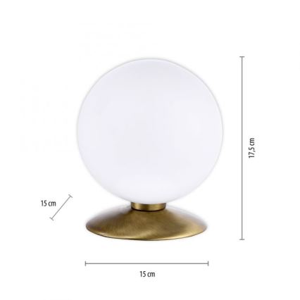 Paul Neuhaus 4013-11 - Dimbaar LED touch tafellampje BUBBA 1xG9/3W/230V messing
