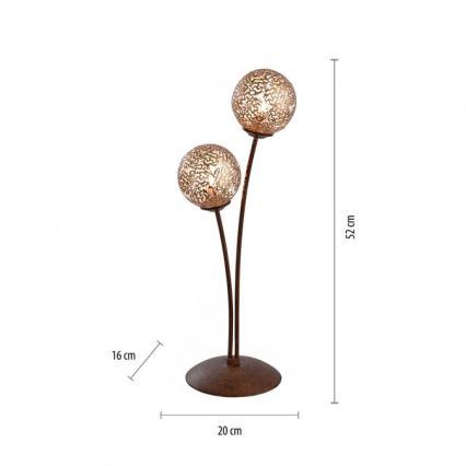 Paul Neuhaus 4032-48 - Tafellamp GRETA 2xG9/40W/230V
