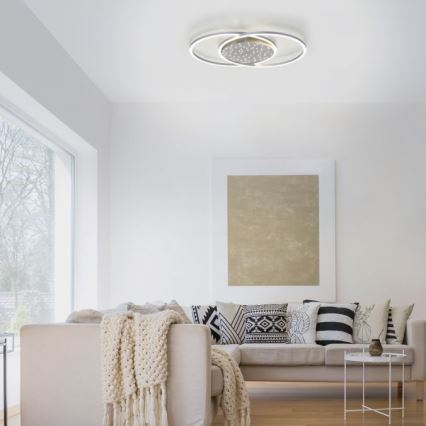 Paul Neuhaus 6025-55 - Dimbare LED Plafond Lamp YUKI LED/48W/230V + afstandsbediening