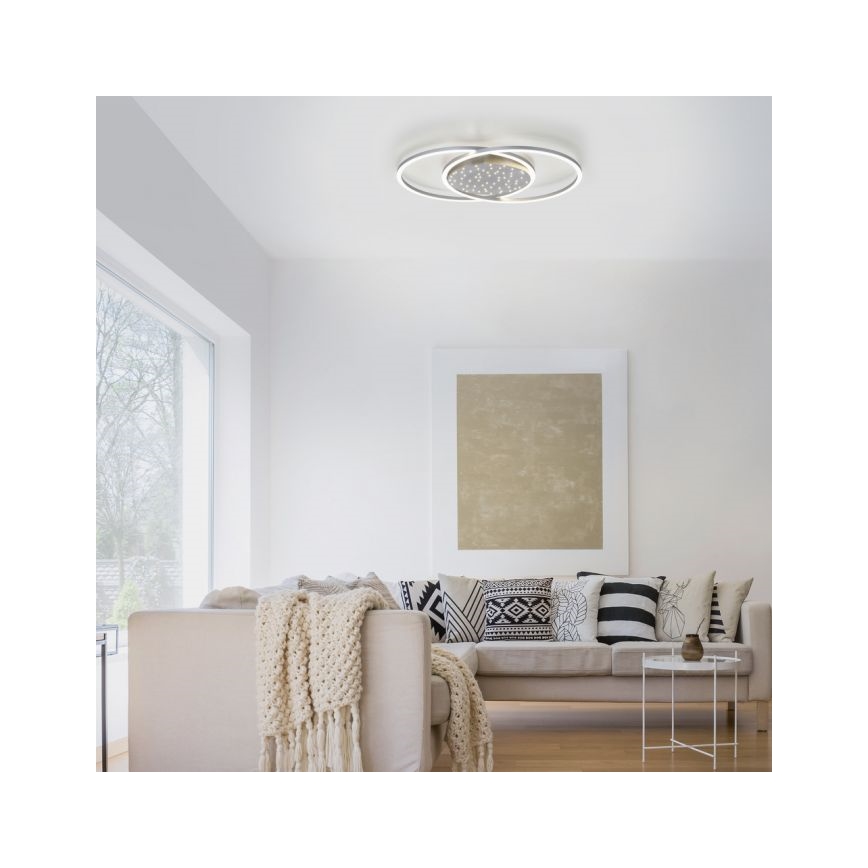 Paul Neuhaus 6025-55 - Dimbare LED Plafond Lamp YUKI LED/48W/230V + afstandsbediening