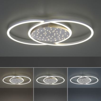 Paul Neuhaus 6025-55 - Dimbare LED Plafond Lamp YUKI LED/48W/230V + afstandsbediening
