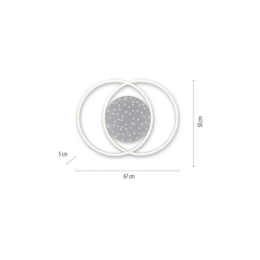 Paul Neuhaus 6025-55 - Dimbare LED Plafond Lamp YUKI LED/48W/230V + afstandsbediening