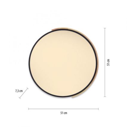 Paul Neuhaus 6071-18 - Dimbare LED plafondlamp Q-PIATO LED/35W/230V diameter 51 cm 2700-5000K Wi-Fi + afstandsbediening