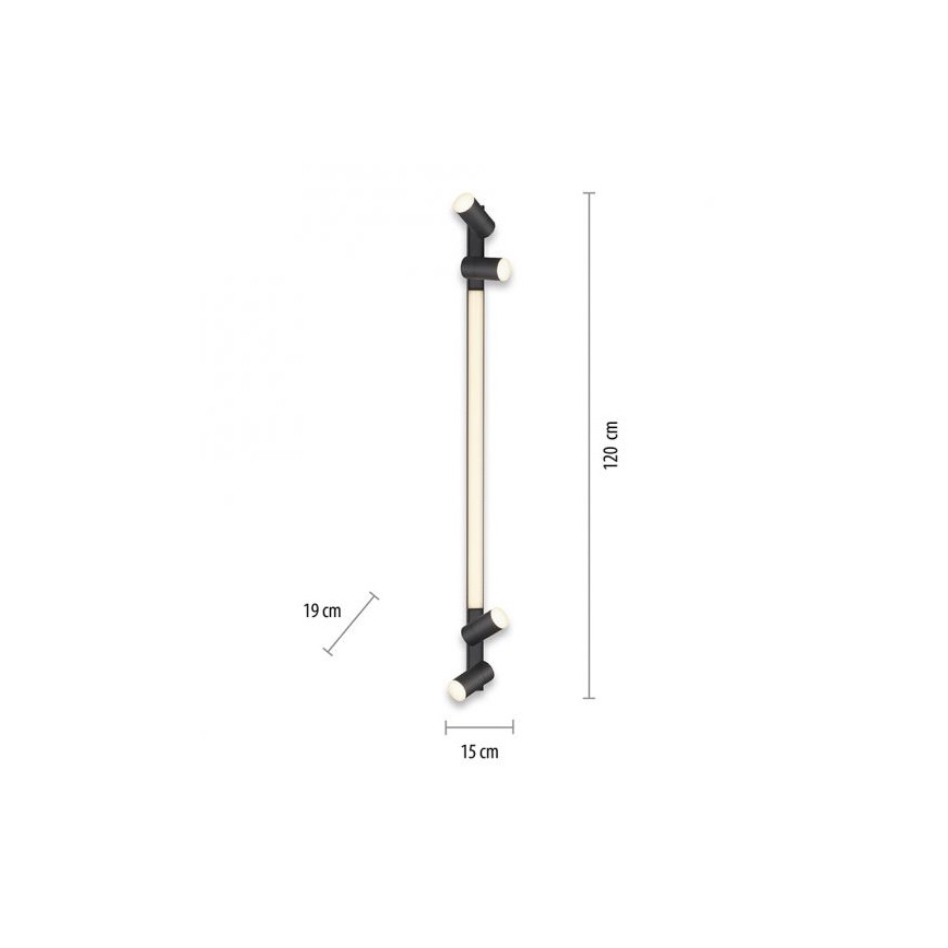 Paul Neuhaus 6121-13 - Dimbare LED Spot PURE 4xLED/4W/230V + LED/9W 2700-5000K + afstandsbediening
